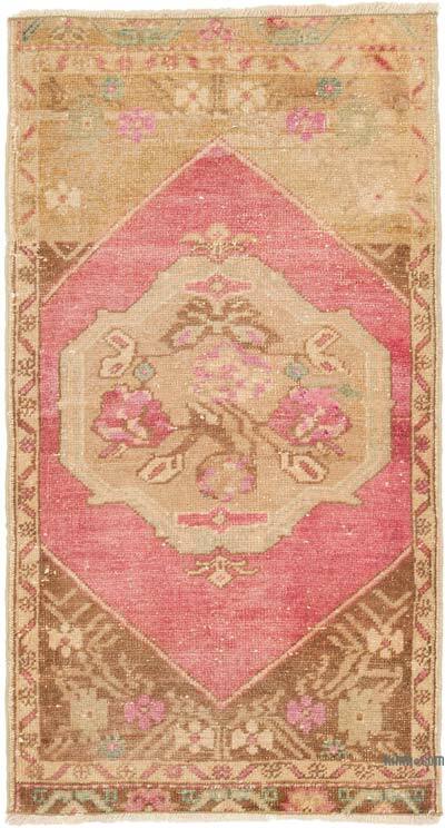 El Dokuma Vintage Halı - 54 cm x 100 cm