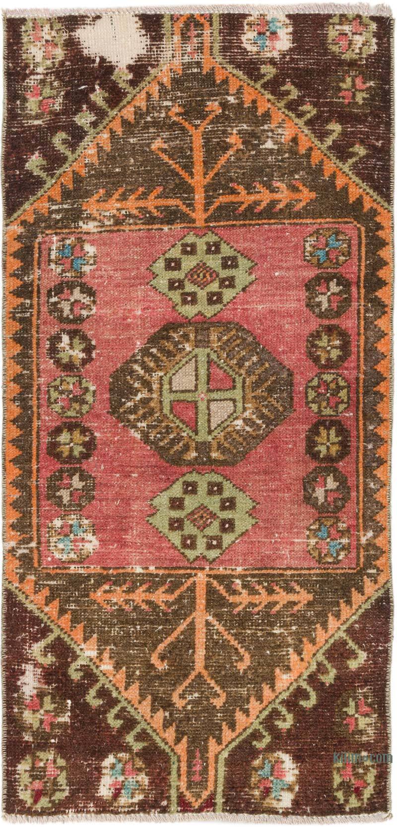 Vintage Turkish Hand-Knotted Rug - 1' 6" x 3' 1" (18" x 37") - K0076444