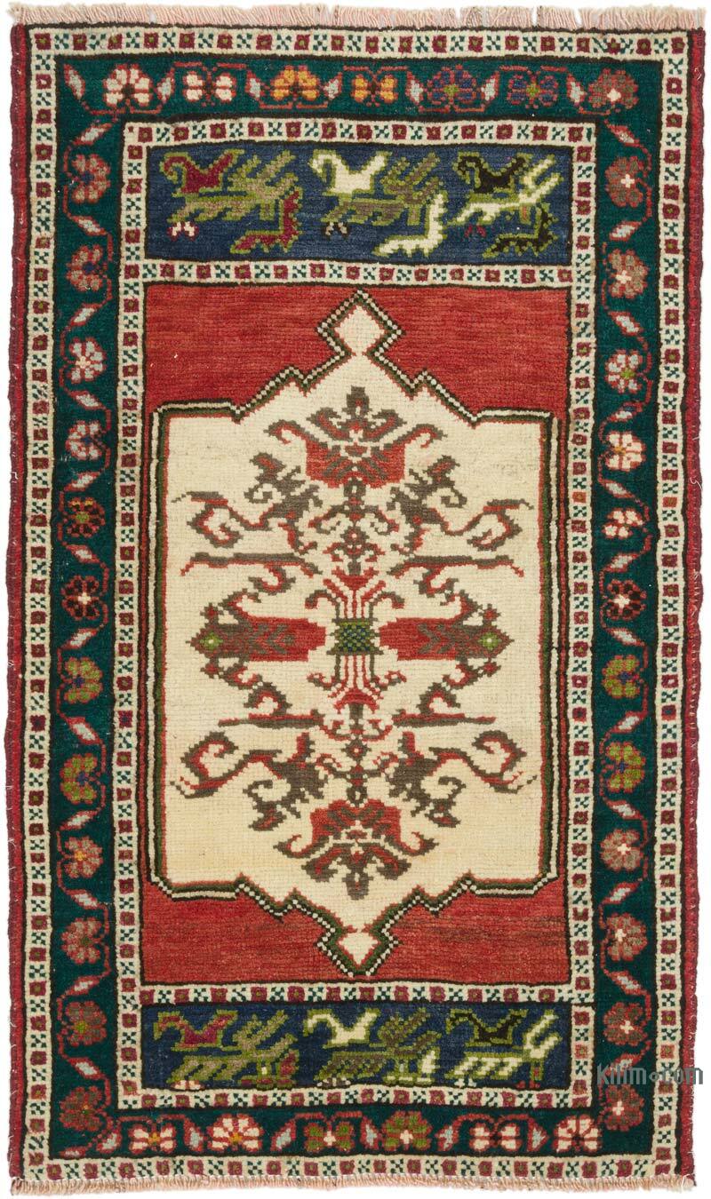 Vintage Turkish Hand-Knotted Rug - 1' 9" x 3' 1" (21" x 37") - K0076445