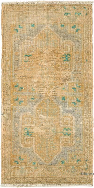 Alfombra Vintage Turca Anudada a Mano - 49 cm x 96 cm