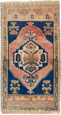El Dokuma Vintage Halı - 59 cm x 110 cm
