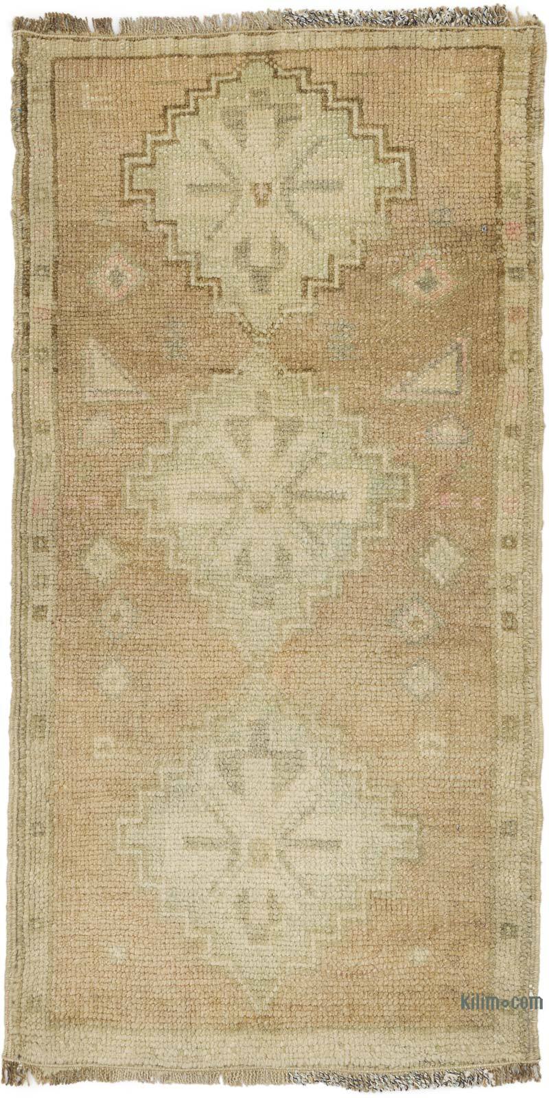 Vintage Turkish Hand-Knotted Rug - 1' 8" x 3' 3" (20" x 39") - K0076449