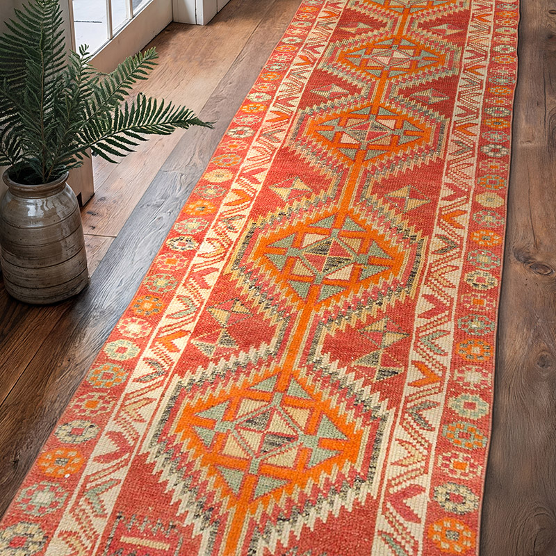 Alfombra Vintage de pasillo - 82 cm x 300 cm - K0076455