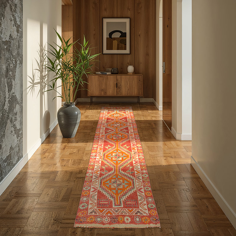 Alfombra Vintage de pasillo - 82 cm x 300 cm - K0076455