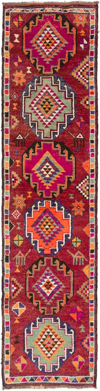 Alfombra Vintage de pasillo - 91 cm x 364 cm