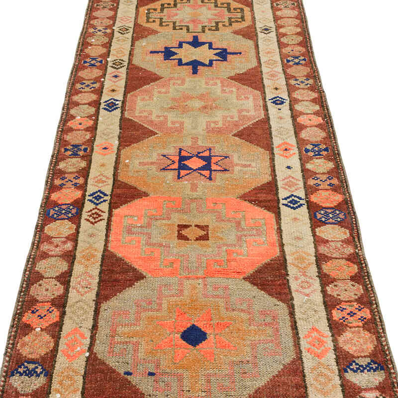 Vintage Tribal Runner Rug - 2' 6" x 10' 4" (30" x 124") - K0076469