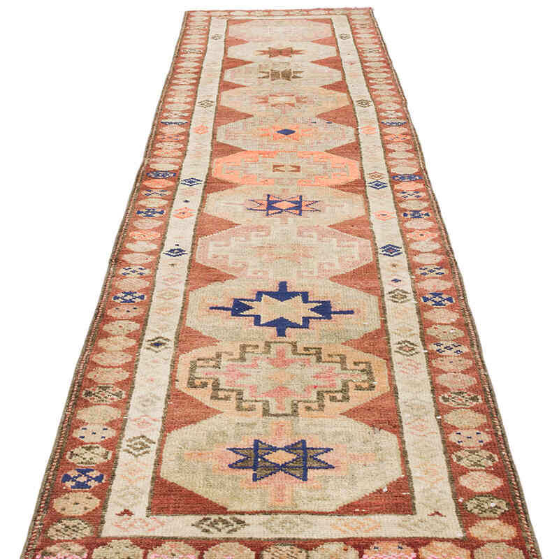 Vintage Tribal Runner Rug - 2' 6" x 10' 4" (30" x 124") - K0076469
