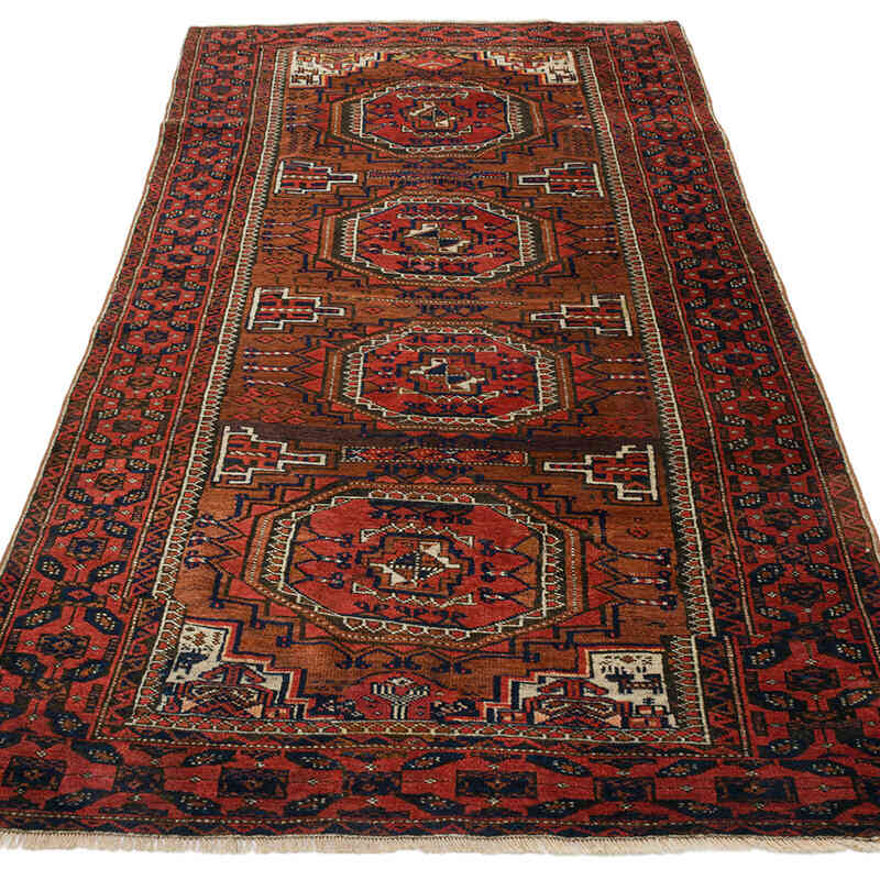 Vintage Hand-Knotted Oriental Rug - 3'  x 5' 5" (36" x 65") - K0076477