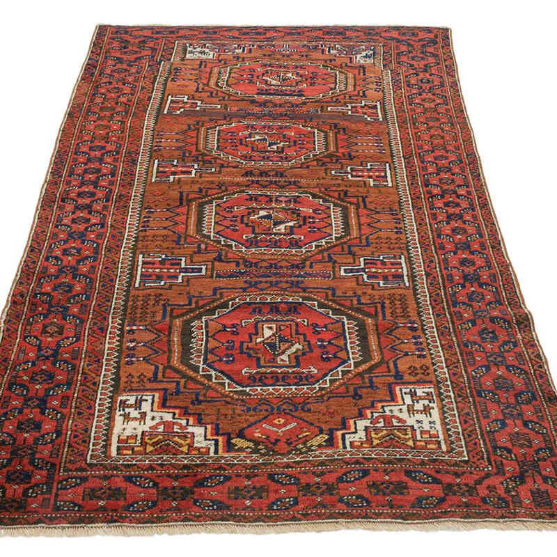 Vintage Hand-Knotted Oriental Rug - 3'  x 5' 5" (36" x 65") - K0076477