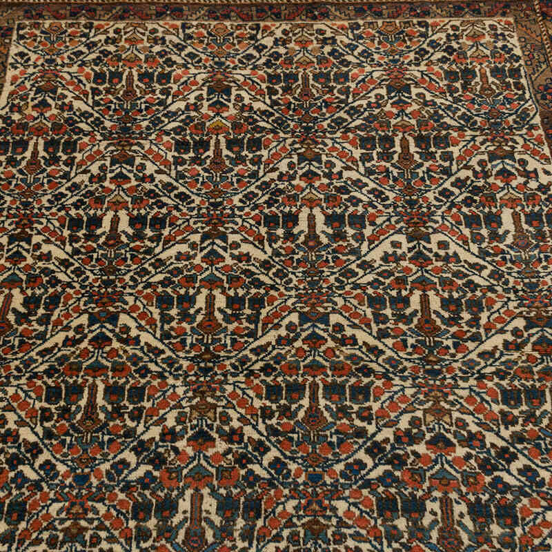 Alfombra Oriental Vintage Anudada a Mano - 143 cm x 164 cm - K0076478