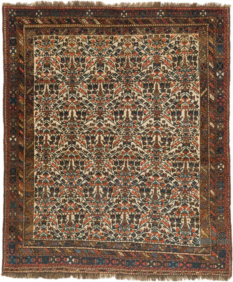 Alfombra Oriental Vintage Anudada a Mano - 143 cm x 164 cm - K0076478