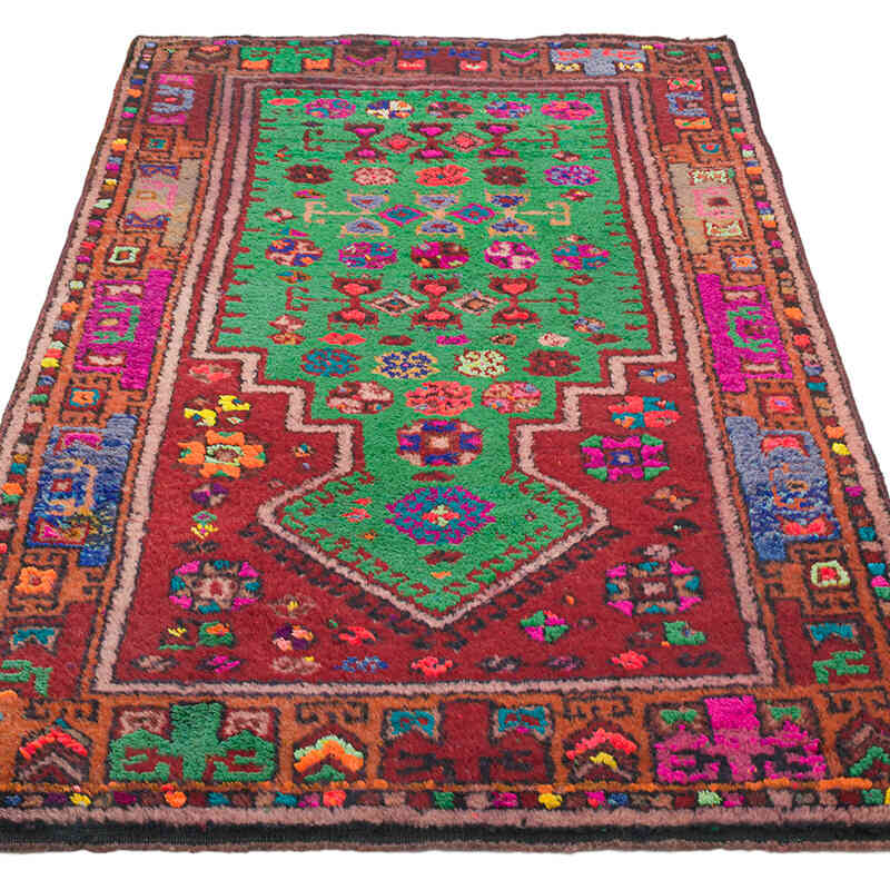 El Dokuma Vintage Halı - 85 cm x 147 cm - K0076480