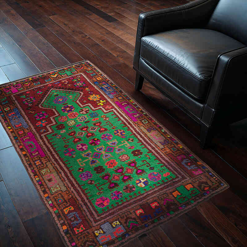 El Dokuma Vintage Halı - 85 cm x 147 cm - K0076480