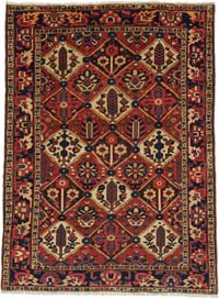 Alfombra Oriental Vintage Anudada a Mano - 158 cm x 206 cm