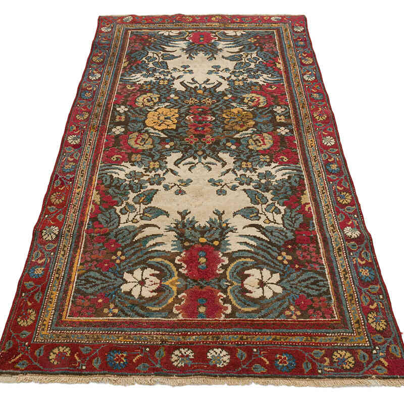 Alfombra Vintage Turca Anudada a Mano - 84 cm x 165 cm - K0076484