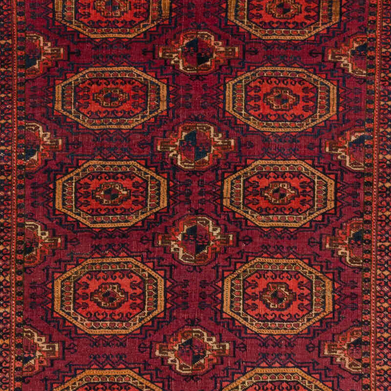Vintage Turkoman Hand-Knotted Rug - 3' 7" x 6' 2" (43" x 74") - K0076486