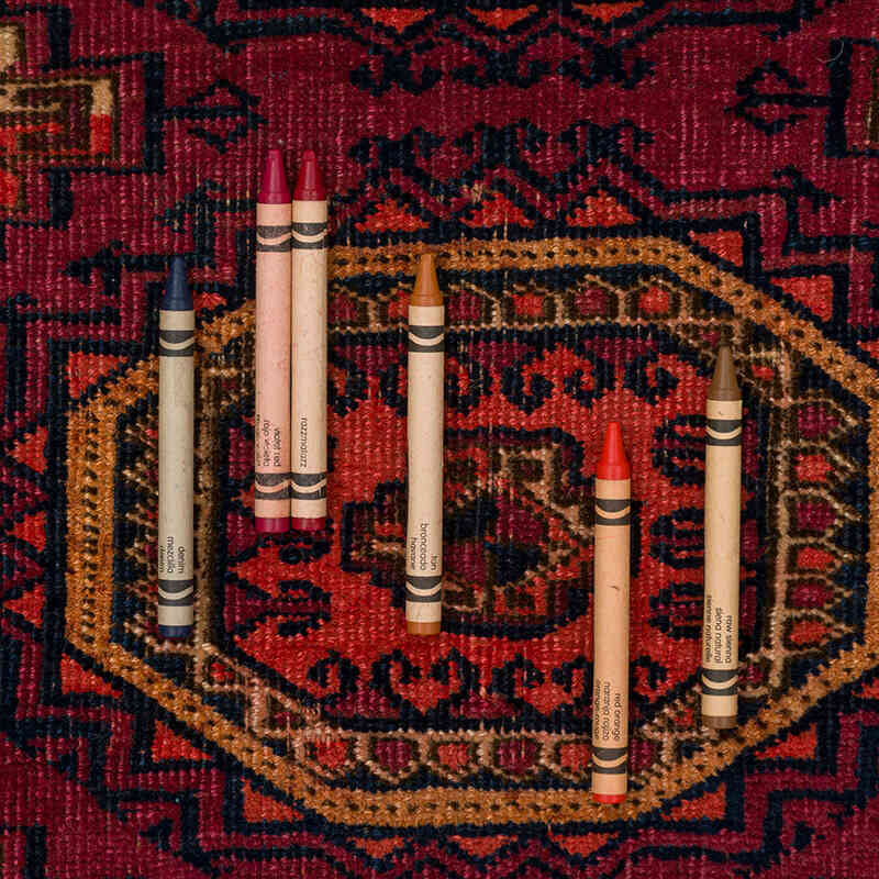 Vintage Turkoman Hand-Knotted Rug - 3' 7" x 6' 2" (43" x 74") - K0076486