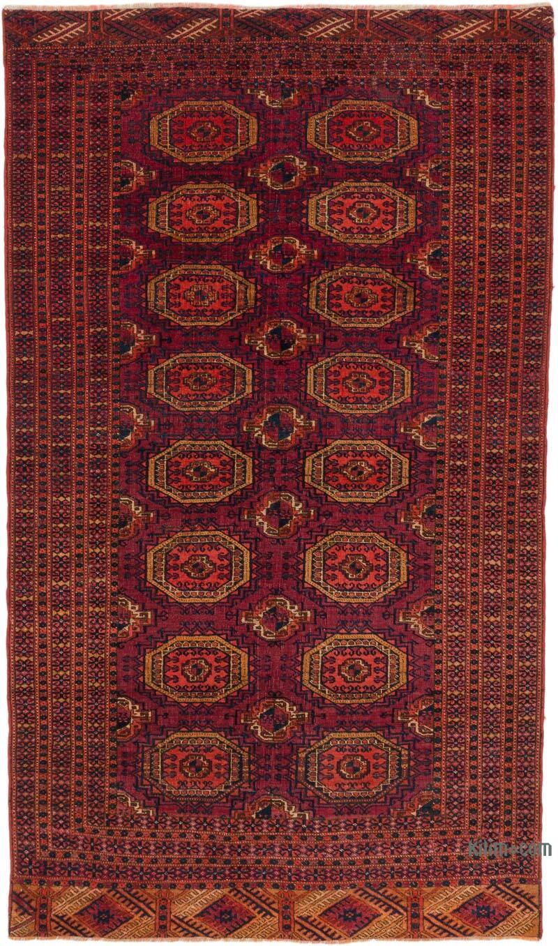 Vintage Turkoman Hand-Knotted Rug - 3' 7" x 6' 2" (43" x 74") - K0076486