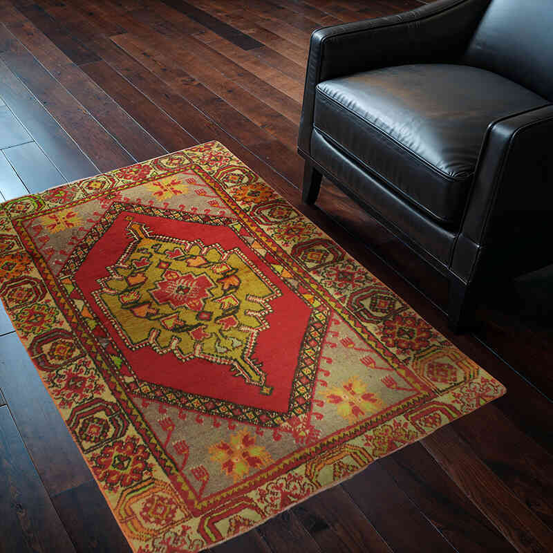 Alfombra Turca Vintage De Pasillo - 100 cm x 136 cm - K0076500