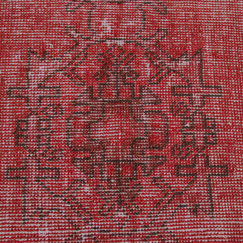 Boyalı El Dokuma Vintage Halı Yolluk - 90 cm x 280 cm - K0076506