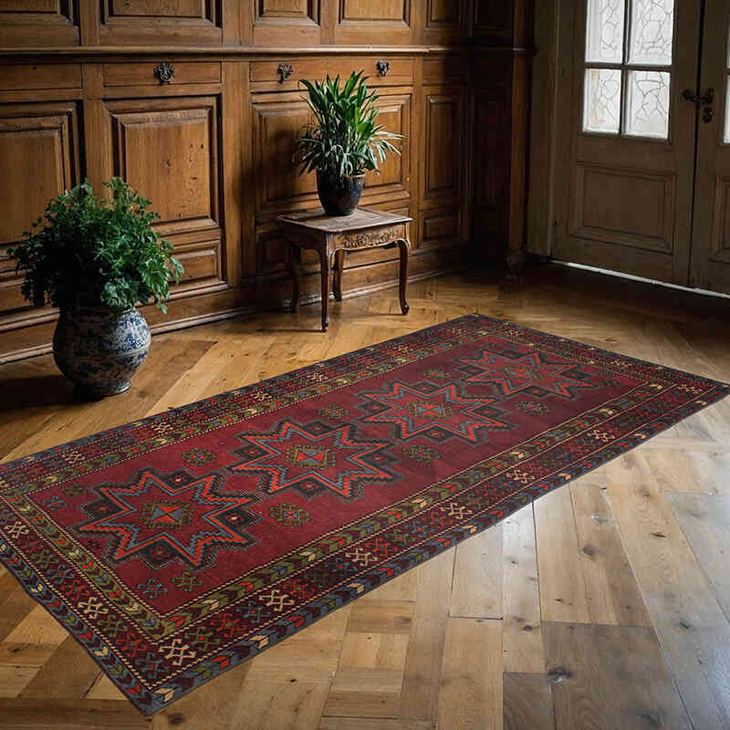 Vintage Turkish Hand-Knotted Runner - 3' 11" x 8'  (47" x 96") - K0076507
