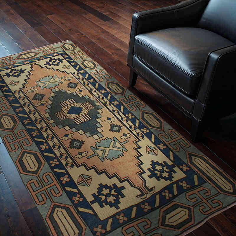 Alfombra Turca Vintage De Pasillo - 110 cm x 197 cm - K0076508