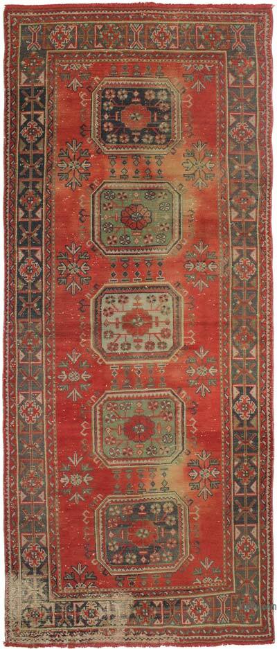 Vintage Turkish Hand-Knotted Runner - 4' 6" x 10' 9" (54" x 129")