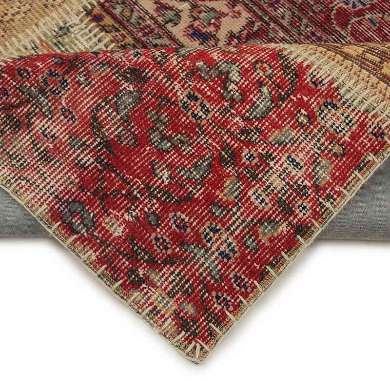 Patchwork Hand-Knotted Turkish Rug - 5' 6" x 7' 10" (66" x 94") - K0076515