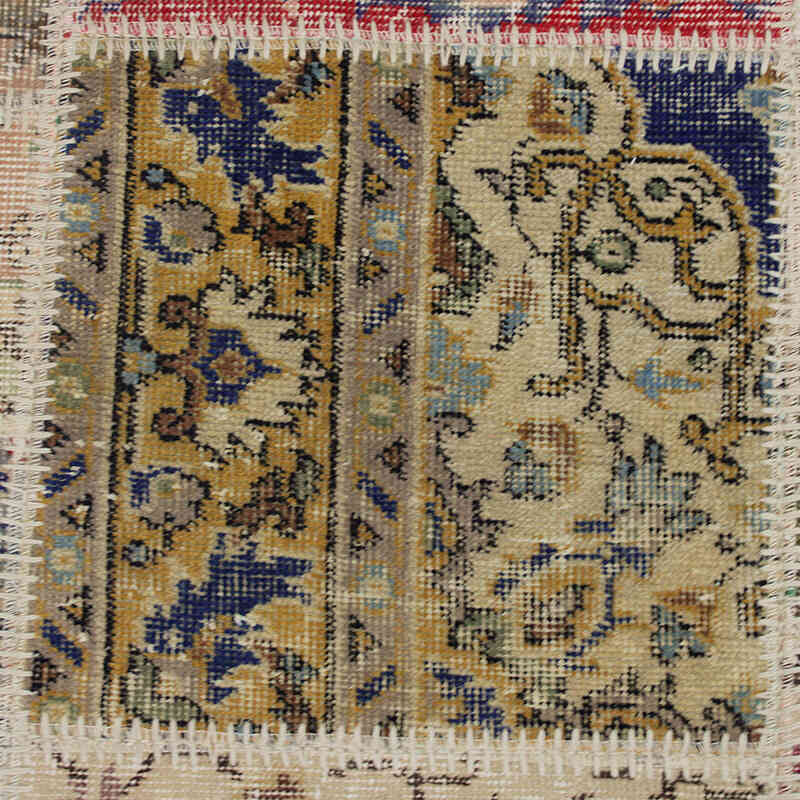 Patchwork Hand-Knotted Turkish Rug - 5' 6" x 8' 2" (66" x 98") - K0076519