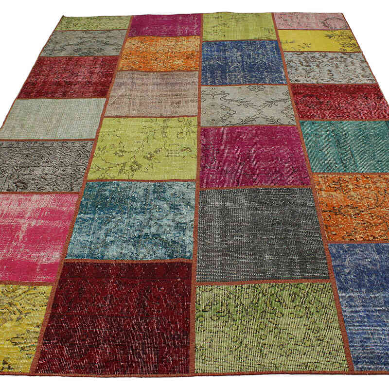 Patchwork El Dokuma Halı - 165 cm x 245 cm - K0076520