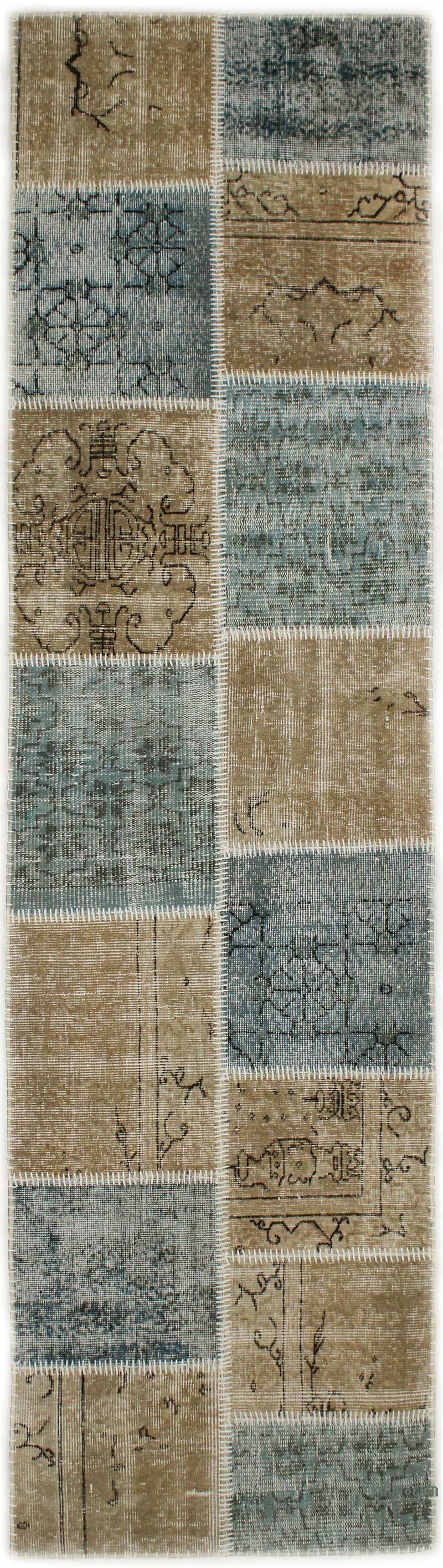 Alfombra De Retazos Turca Sobre-teñida - 81 cm x 300 cm - K0076522
