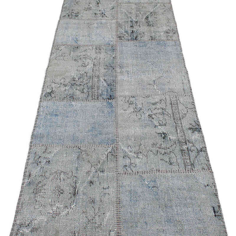 Boyalı Patchwork Halı - 80 cm x 234 cm - K0076524