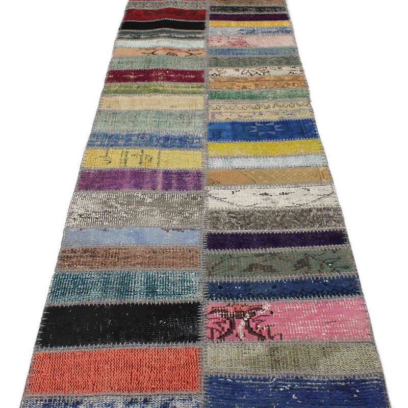 Alfombra De Retazos Turca Sobre-teñida - 80 cm x 314 cm - K0076525