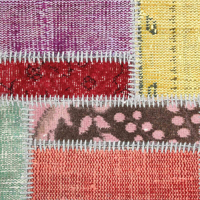 Alfombra De Retazos Turca Sobre-teñida - 90 cm x 306 cm - K0076528