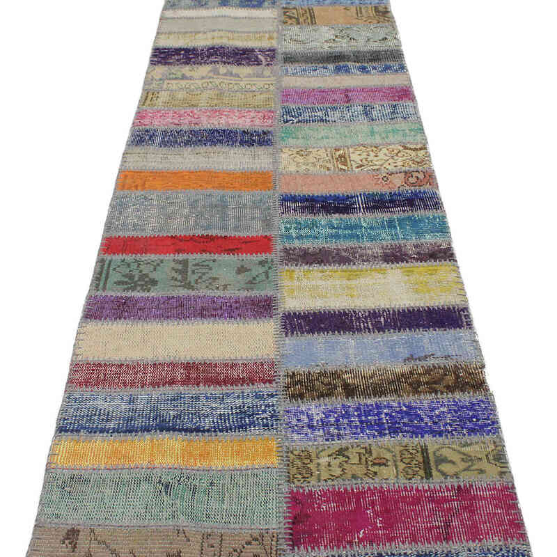 Alfombra De Retazos Turca Sobre-teñida - 80 cm x 303 cm - K0076529