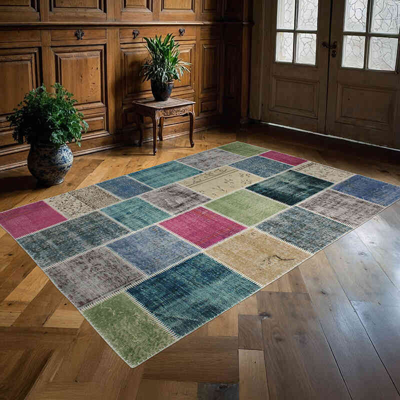 Alfombra Turca de Retazos - 162 cm x 238 cm - K0076530