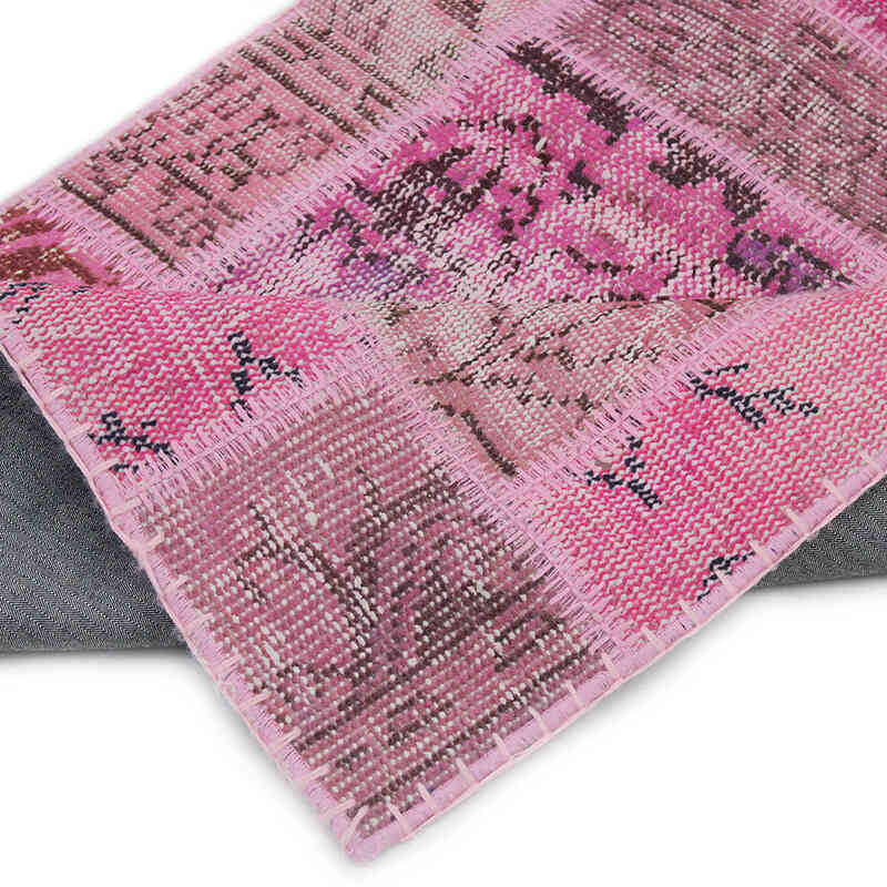 Patchwork Hand-Knotted Turkish Rug - 2' 4" x 3' 7" (28" x 43") - K0076532