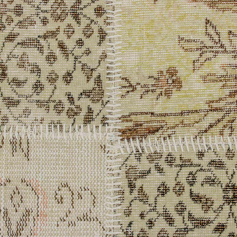 Patchwork Hand-Knotted Turkish Rug - 2' 4" x 4' 3" (28" x 51") - K0076533