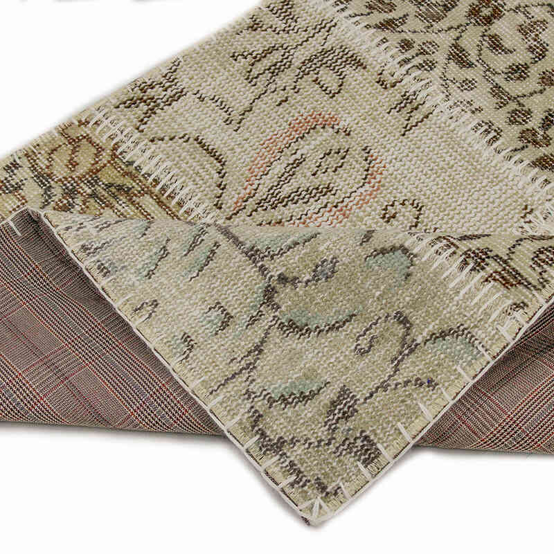 Patchwork Hand-Knotted Turkish Rug - 2' 4" x 4' 3" (28" x 51") - K0076533