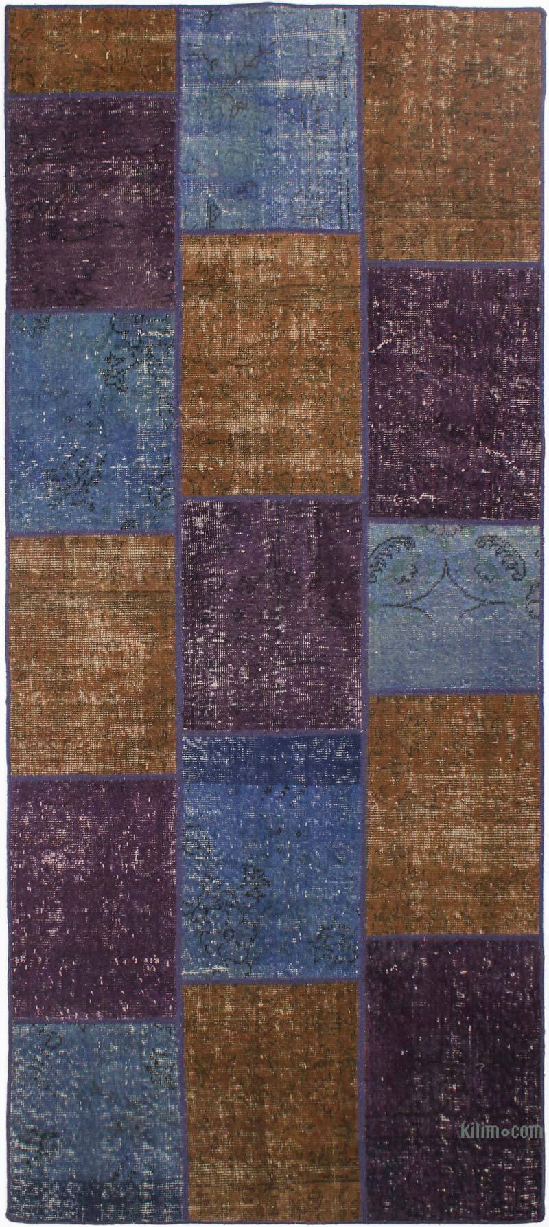 Alfombra De Retazos Turca Sobre-teñida - 110 cm x 250 cm - K0076539