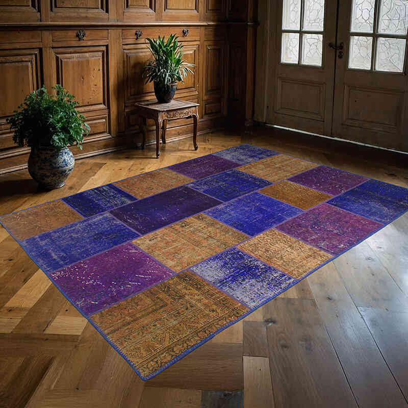 Alfombra Turca de Retazos - 172 cm x 244 cm - K0076541