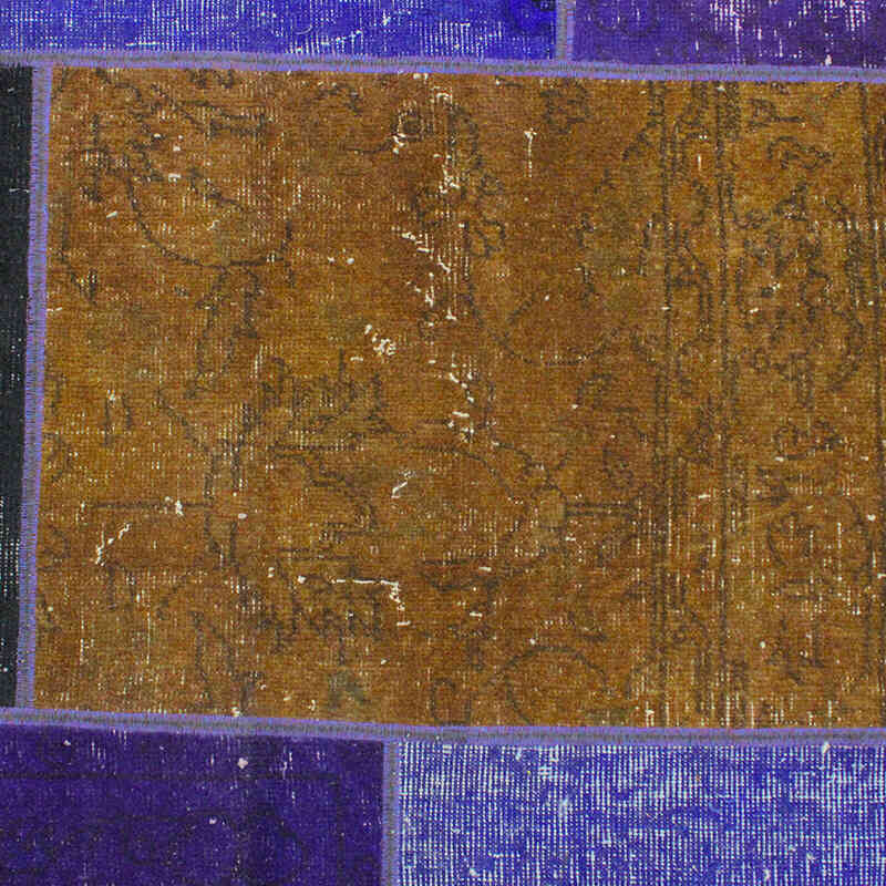 Patchwork Hand-Knotted Turkish Rug - 6' 7" x 10'  (79" x 120") - K0076542