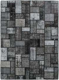 Patchwork Hand-Knotted Turkish Rug - 5' 8" x 7' 10" (68" x 94")