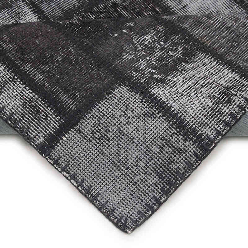 Patchwork Hand-Knotted Turkish Rug - 5' 8" x 7' 10" (68" x 94") - K0076555