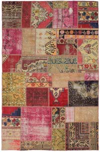 Patchwork El Dokuma Halı - 168 cm x 262 cm