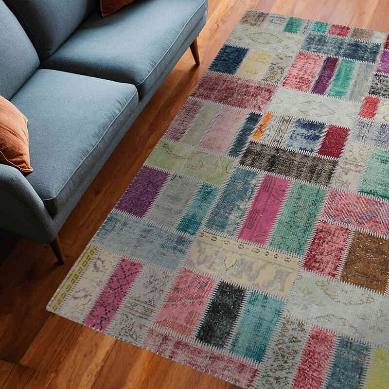 Alfombra Turca de Retazos - 184 cm x 244 cm - K0076569
