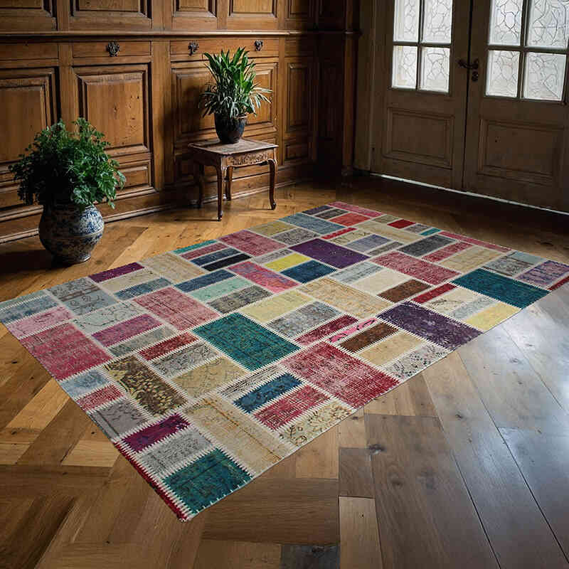 Alfombra Turca de Retazos - 156 cm x 234 cm - K0076571