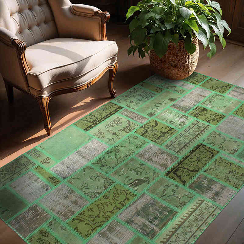 Patchwork El Dokuma Halı - 148 cm x 200 cm - K0076581