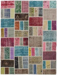 Patchwork El Dokuma Halı - 151 cm x 202 cm