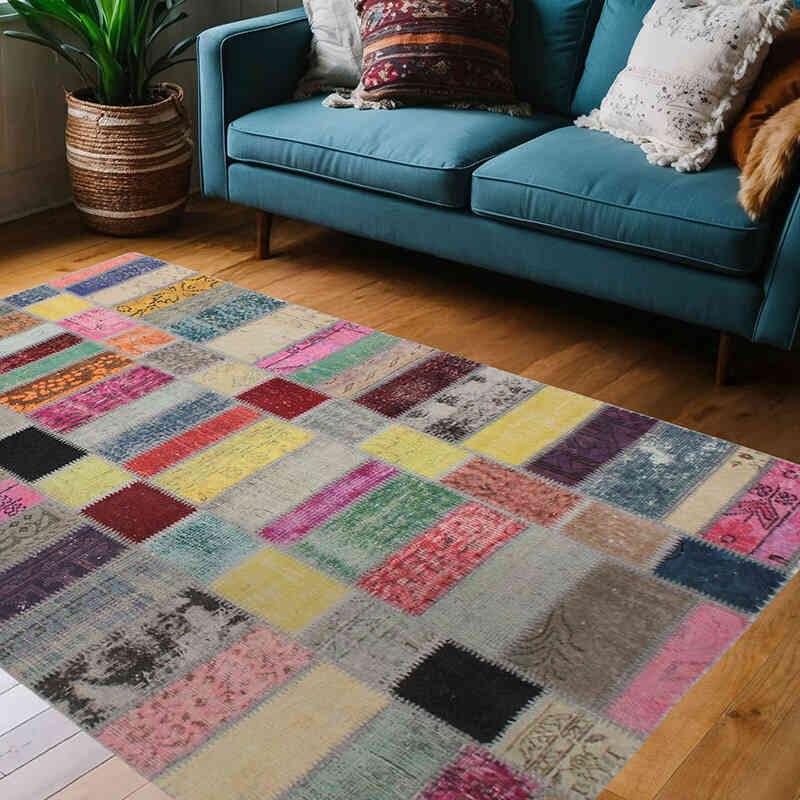 Alfombra Turca de Retazos - 140 cm x 218 cm - K0076588